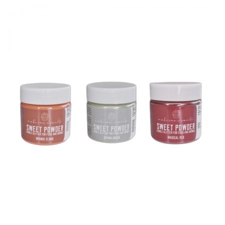 Red Green Orange Glitter Trio